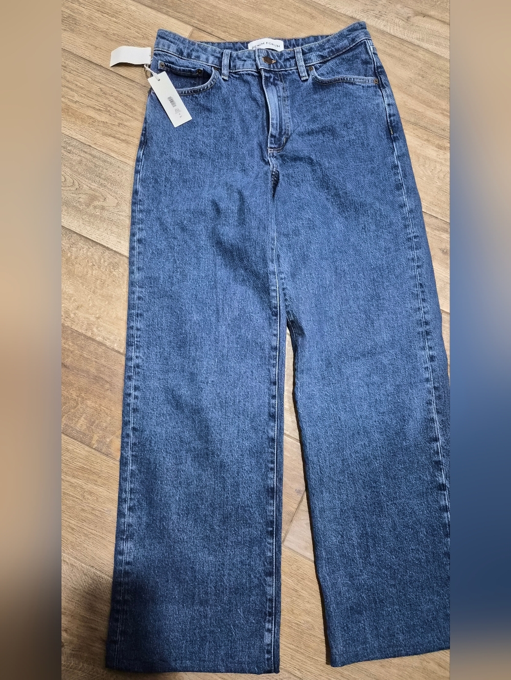 Aritzia Denim Forum Nwt Remy Hi Relaxed No Stressed Medium Blue Size 29 - Picture 4 of 11